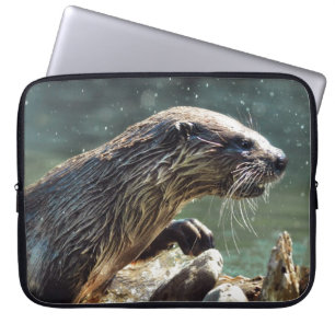 Foto van de Otter Animal-lover van het wild Laptop Sleeve
