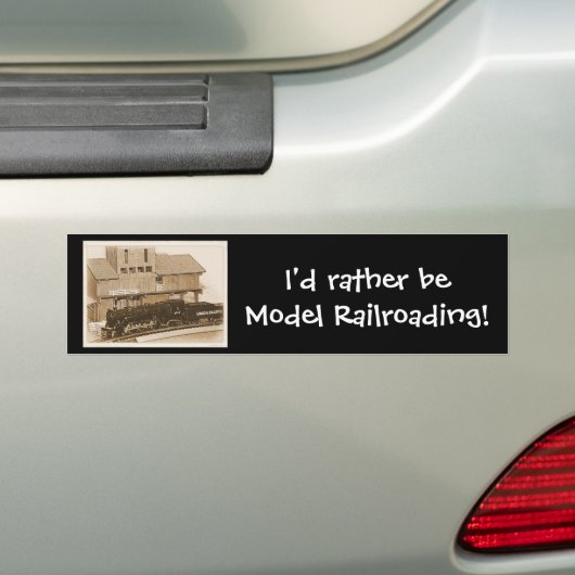 Foto van de oude Fashioned Model Train Bumpersticker (Op auto)