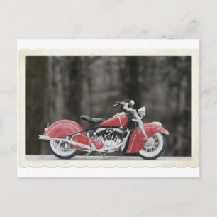 Foto van de oude kleurenmotor briefkaart