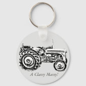 Foto van de oude Massey Fergison tractor Sleutelhanger (Voorkant)