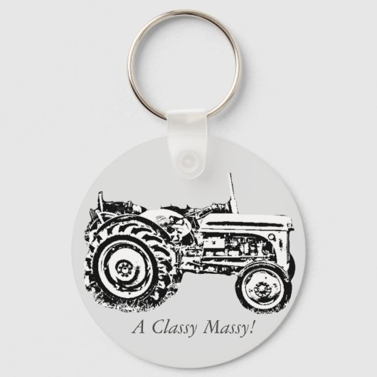 Foto van de  oude Massey Fergison tractor Sleutelhanger (Voorkant)