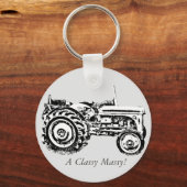 Foto van de oude Massey Fergison tractor Sleutelhanger (Voorkant)