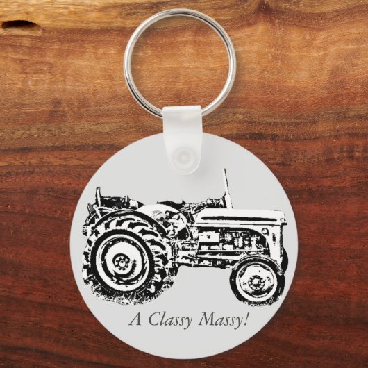Foto van de  oude Massey Fergison tractor Sleutelhanger (Voorkant)