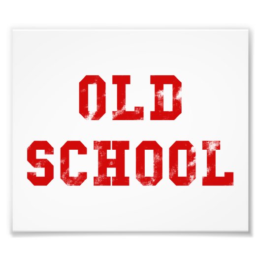 Foto van de oude school | Oldskool Gifts Foto Afdruk (Voorkant)