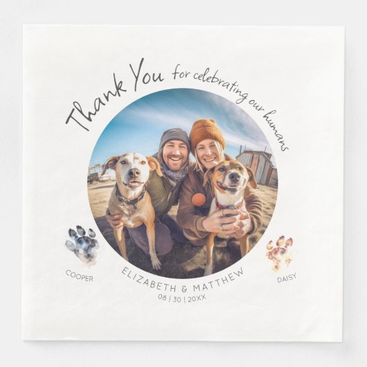  foto van de Paw-tograaf met uw honden Servet (Voorkant)