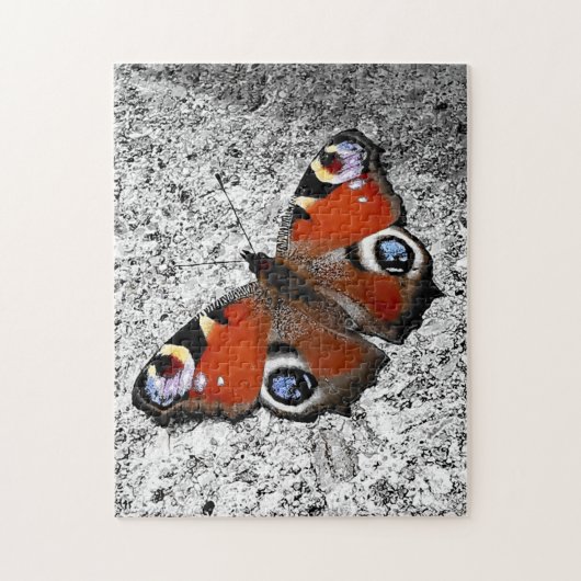 Foto van de peacock-vlinder legpuzzel (Verticaal)