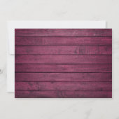 Foto van de Pensioenpartij Rustic Burgundy Wood Kaart (Achterkant)