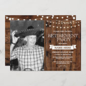 Foto van de Pensioenpartij Rustisch in ruste hout Kaart (Voorkant / Achterkant)