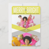 Foto van de Pijlen van het neon de Gele Dubbele Feestdagenkaart (Voorkant)