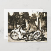 foto van de politieagent op motorfiets puma briefkaart (Voorkant / Achterkant)