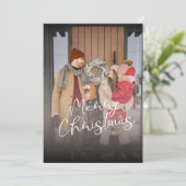 Foto van de pretserie Merry Kerstry Feestdagenkaart (Staand voorkant)