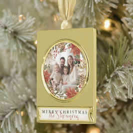 Foto van de pretserie Merry Kerstry Verguld Banner Ornament