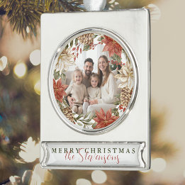Foto van de pretserie Merry Kerstry Verzilverd Banner Ornament