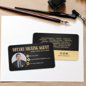 Foto van de professionele legant-handtekenaar visitekaartje