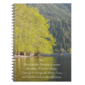 Foto van de reflectie op het meer van Serenity Pra Notitieboek (Voorkant)