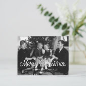 Foto van de Retro  Merry-kerstfamilie Briefkaart (Staand voorkant)