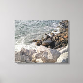Foto van de Rocky Atlantic Ocean Shore Canvas Afdruk (Voorkant)