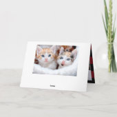 Foto van de rode en zwarte buffelplaat feestdagen kaart (Achterkant)