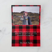 Foto van de rode en zwarte buffelplaat feestdagen kaart (Binnen)