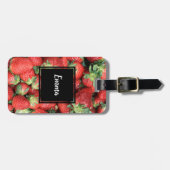 Foto van de Rode Juicy-aardbeien Bagagelabel (Voorkant horizontaal)