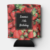 Foto van de Rode Juicy-aardbeien Blikjeskoeler (Achterkant)