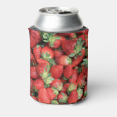 Foto van de Rode Juicy-aardbeien Blikjeskoeler (Blikje Achterkant)