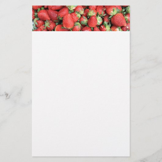 Foto van de Rode Juicy-aardbeien Briefpapier (Voorkant)