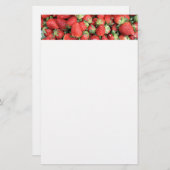 Foto van de Rode Juicy-aardbeien Briefpapier (Voorkant / Achterkant)
