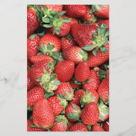 Foto van de Rode Juicy-aardbeien Briefpapier (Voorkant)