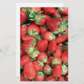 Foto van de Rode Juicy-aardbeien Briefpapier (Voorkant / Achterkant)