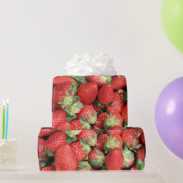Foto van de Rode Juicy-aardbeien Cadeaupapier