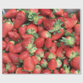 Foto van de Rode Juicy-aardbeien Cadeaupapier (Vlak)