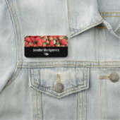 Foto van de Rode Juicy-aardbeien Naamplaatje (In situ)