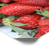 Foto van de Rode Juicy-aardbeien Poster (Hoek)