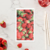 Foto van de Rode Juicy-aardbeien Servet (Insitu)