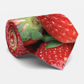 Foto van de Rode Juicy-aardbeien Stropdas (Opgerold)