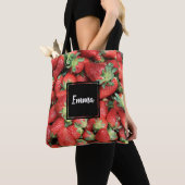 Foto van de Rode Juicy-aardbeien Tote Bag (Dichtbij)