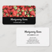 Foto van de Rode Juicy-aardbeien Visitekaartje (Voorkant / Achterkant)