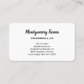 Foto van de Rode Juicy-aardbeien Visitekaartje (Achterkant)