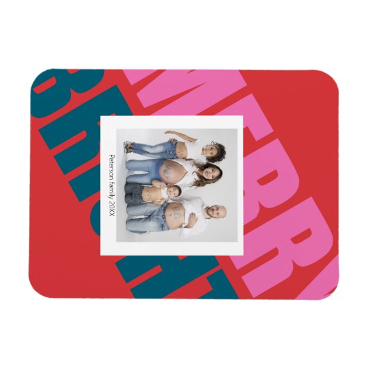 Foto van de roodbruine kerst magneet (Horizontaal)