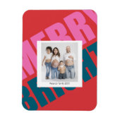 Foto van de roodbruine kerst magneet (Verticaal)