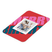 Foto van de roodbruine kerst magneet (Linkerzijde)