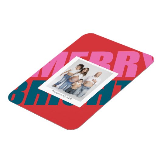 Foto van de roodbruine kerst magneet (Linkerzijde)