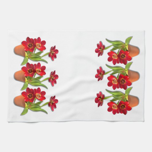 Foto van de roodbuisjes theedoek (Horizontaal)