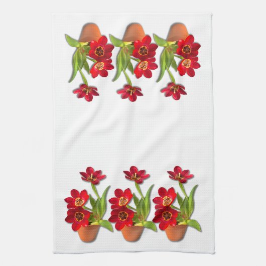 Foto van de roodbuisjes theedoek (Verticaal)