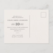 Foto van de rotsvaste steen en floral afstuderen aankondigingskaart (Achterkant)