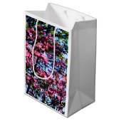 Foto van de roze bloeiende hondhout medium cadeauzakje (Achterkant Gekanteld)