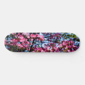Foto van de roze bloeiende hondhout persoonlijk skateboard (Horizontaal)