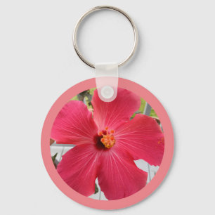 Foto van de roze bloem van de Bijbel van Solomon V Sleutelhanger