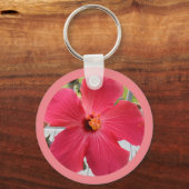 Foto van de roze bloem van de Bijbel van Solomon V Sleutelhanger (Voorkant)